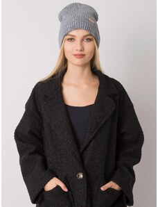 Fashionhunters RUE PARIS Dark gray knitted beanie