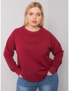 Fashionhunters Chestnut sweatshirt for women in oversize