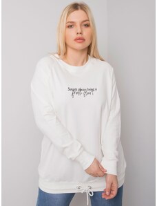 Fashionhunters Women's sweatshirt Ecru plus size