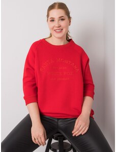 Fashionhunters Women's red sweatshirt larger size