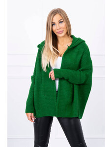 Kesi Sweater with hood and green bat sleeves