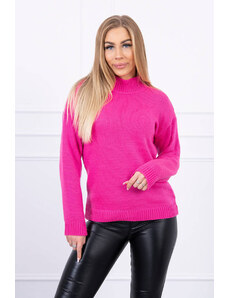 Kesi Sweater with high neckline in pink neon color
