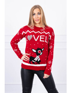 Kesi Christmas sweater with red lettering
