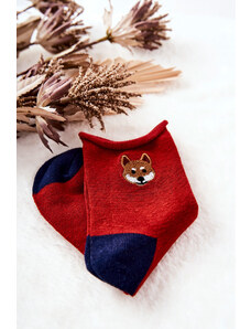 Kesi Children's non-pressure socks Red fox