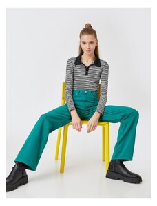 Koton džínsy so širokým pásom - široká noha