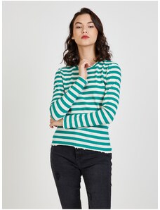 White-green patterned T-shirt ONLY Emma - Women