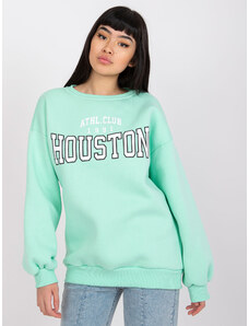 Fashionhunters Mint sweatshirt with print Los Angeles