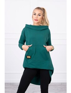 Kesi Sweatshirt with long back and green hood