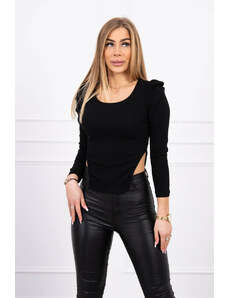 Kesi Black blouse with puffed sleeves