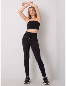 Fashionhunters Women's black sweatpants