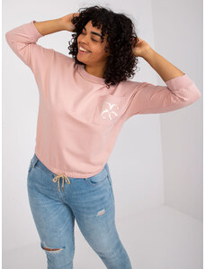 Fashionhunters Vivianne casual pink blouse larger size