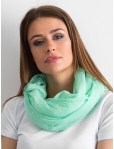 Fashionhunters Mint scarf with rhinestones