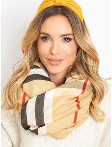 Fashionhunters Beige scarf with fringe