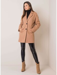 Fashionhunters Dámsky béžový kabát