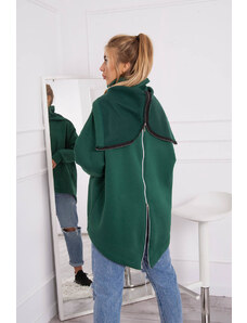 Kesi Insulated sweatshirt with zipper at the back dark green