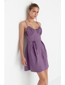 Trendyol fialové šaty na ramienka