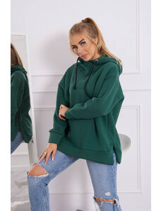 Kesi Insulated sweatshirt with zipper on the side dark green
