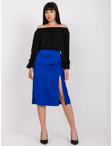 Fashionhunters Cobalt pencil skirt RUE PARIS with high waist