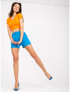 Fashionhunters Blue monochrome elegant shorts