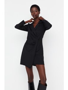 Trendyol Collection Detailné tkané šaty Black Gather