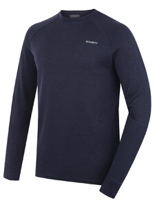 Men's merino sweatshirt HUSKY Aron M dk. Blue