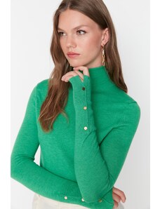 Trendyol Emerald Crop prémiová priadza / špeciálna priadza Základný pletený sveter