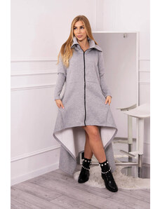 Kesi Insulated dress with longer sides of gray color