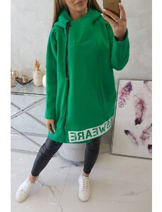 Kesi Insulated sweatshirt with green zipper