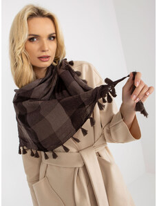 Fashionhunters Women's brown scarf with fringe
