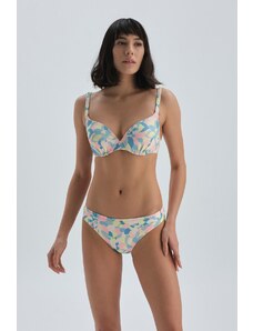 Dagi Salmon - Blue Coated Bikini Top