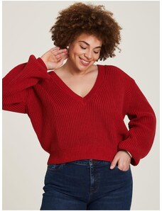 Red Women's Ribbed Sweater Tranquillo - Women