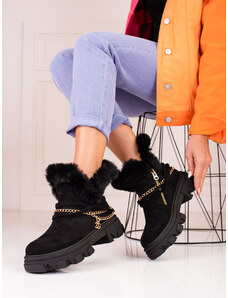 Women's suede ankle boots on the Shelvt platform
