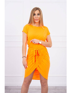 Kesi Tied dress with clutch bottom orange neon