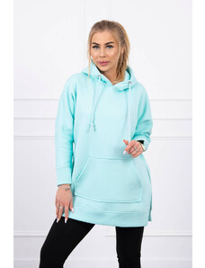 Kesi Insulated sweatshirt with slits on the sides of mint