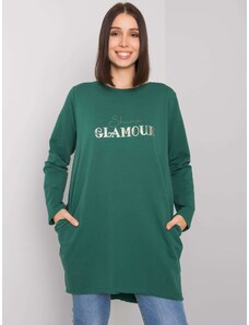Fashionhunters Excessive dark green tunic with pockets from Alexiah