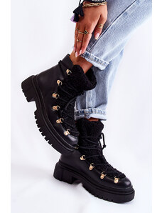 Kesi Leather warm shoes Black Arisa