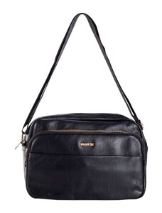 Fashionhunters Black messenger bag with wide strap