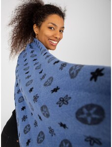 Fashionhunters Lady's blue scarf with prints
