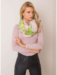 Fashionhunters Dark pink and green scarf with print