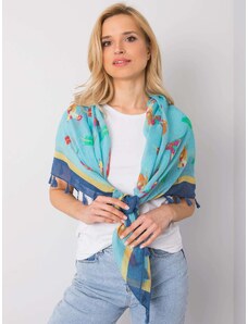 Fashionhunters Blue scarf with color print