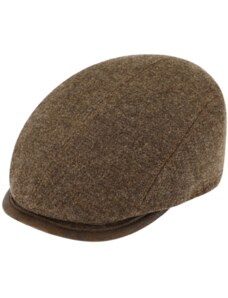 Fiebig - Headwear since 1903 Zimná tmavo hnedá bekovka driver cap od Fiebig - hnedá vlna a koža