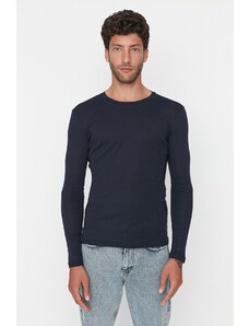 Trendyol tričko - tmavomodrá - Regular fit