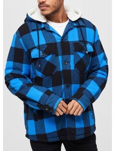 Pánska zateplená košeľa Brandit Lumberjacket Hooded - black/blue