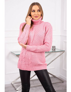 Kesi Sweater with turtleneck powder pink