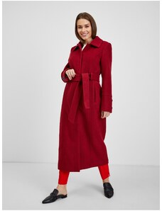 Burgundy women's winter coat with wool ORSAY - Ladies