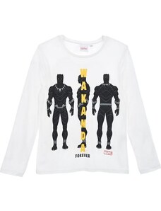 AVENGERS Biele dlhé chlapčenské tričko Black Panther