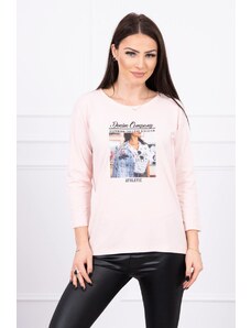 Kesi Collage print blouse powder pink