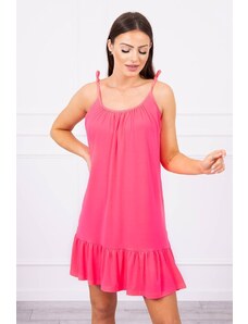 Kesi Dress with thin straps pink neon
