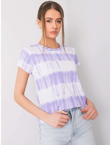 Fashionhunters Women's T-shirt purple and white colors