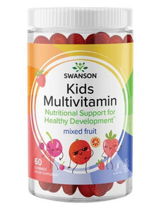 Swanson Kids Multivitamin Ovocná zmes, 60 ks, gummies, EXP. 05/2024